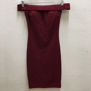 Sparkling red mini dress